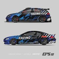 car wrap design modern racing background design for vehicle wrap, racing car, rally, etc vector