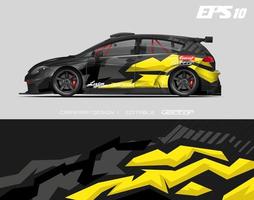 car wrap design modern racing background design for vehicle wrap, racing car, rally, etc vector