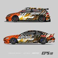 car wrap design modern racing background design for vehicle wrap, racing car, rally, etc vector