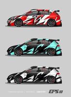 car wrap design modern racing background design for vehicle wrap, racing car, rally, etc vector