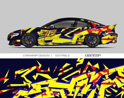 Car wrap design modern racing background design for vehicle wrap, racing car, rally, etc vector