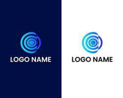 plantilla de diseño de logotipo moderno de letra o y c vector