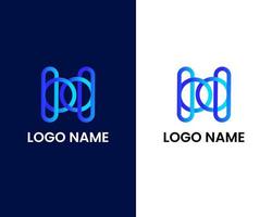 letter h and o modern logo design template vector
