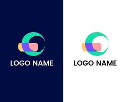 letter c modern and colorful logo design template vector