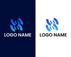 plantilla de diseño de logotipo moderno letra h vector