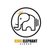 Diseño de ilustración de vector de plantilla de logotipo de elefante