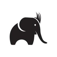 Diseño de ilustración de vector de plantilla de logotipo de elefante