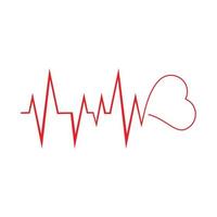 diseño de arte salud médica latido del corazón icono de pulso ilustración vector