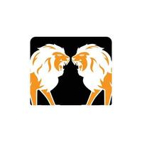 lion head logo template vector icon