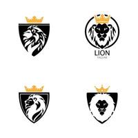 lion head logo template vector icon