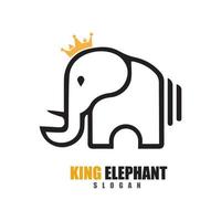 Diseño de ilustración de vector de plantilla de logotipo de elefante