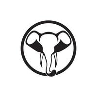 Diseño de ilustración de vector de plantilla de logotipo de elefante