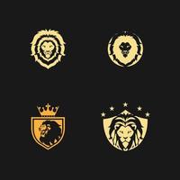 lion head logo template vector icon