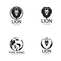 lion head logo template vector icon