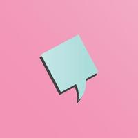 Bubble speech text pink background vector