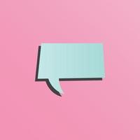 Bubble speech text pink background vector