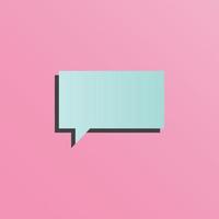 Bubble speech text pink background vector