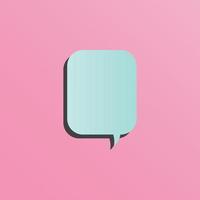 Bubble speech text pink background vector