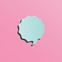 Bubble speech text pink background vector