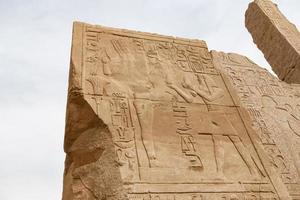 Hieroglyphics in Karnak Temple, Luxor, Egypt photo