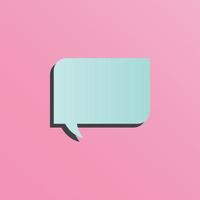 Bubble speech text pink background vector