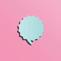 Bubble speech text pink background vector