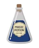 Vector doodle sticker. Magical, alchemical potion. All objects are repainted.