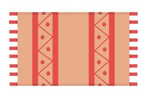 Bright beach towel. Doodle flat clipart. All objects are repainted. vector