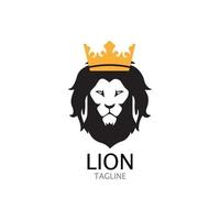 lion head logo template vector icon