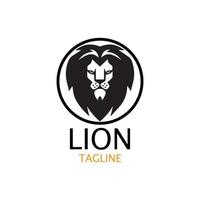 lion head logo template vector icon