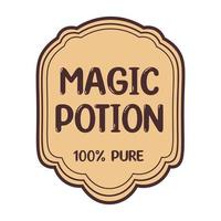 Vintage label for potions, infusions and elixirs. Vector, vintage banner. All objects are repainted. vector