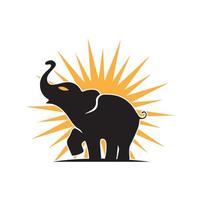 Diseño de ilustración de vector de plantilla de logotipo de elefante