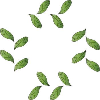 cuadrado con patrón de hoja verde oscuro degradado. vector sobre fondo blanco para su diseño.