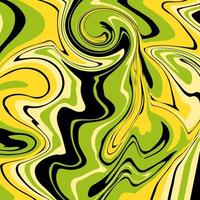 Marble Texture in green, yellow and black colors. Abstract vector image.