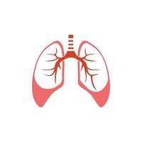 Diseño de ilustración de vector de icono de pulmones humanos