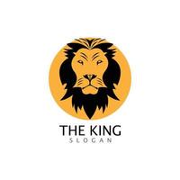 lion head logo template vector icon