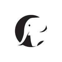 Diseño de ilustración de vector de plantilla de logotipo de elefante