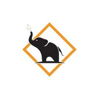 Diseño de ilustración de vector de plantilla de logotipo de elefante