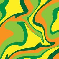 Marble Texture in green, orange and yellow colors. Abstract vector image.