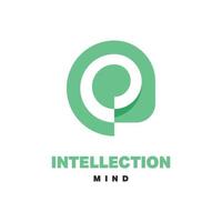 logotipo de la mente de la intelección vector