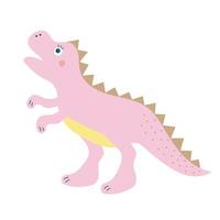 Cute baby dinosaur. Prehistoric cartoon character. vector