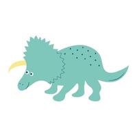 lindo bebé dinosaurio. personaje de dibujos animados prehistóricos. vector