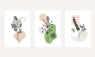 Set of creative minimalist hand drawn illustrations. Perfect for wall decoration, greeting card, story, banner, icon, postcard or brochure cover design. Hand draw vector design elements.