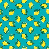 Seamless pattern of Lemon for summer concept vector