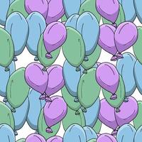 Nursery seamless pattern. Hand drawn colorful air baloons. vector