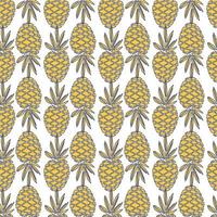 Vector tropical seamless pattern with pineapples. Nursery background.