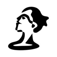 Abstract profile woman portrait vector