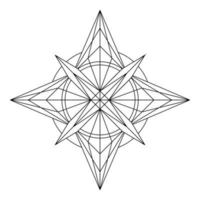 outline geometric mandala element vector