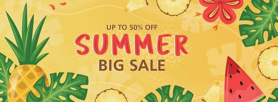 Colourful Summer Sale Background Horizontal Banners Design vector