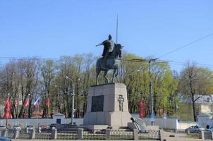 10.05.2022 St. Petersburg. Monument to Alexander Nevsky on Alexander Nevsky Square. Travel around the city. photo